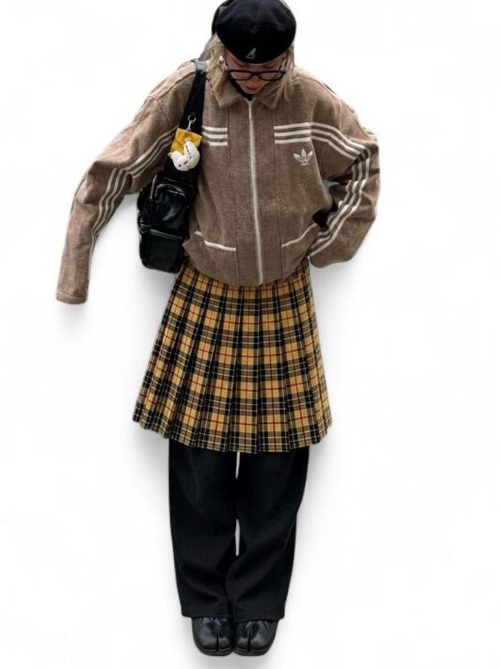 Pendleton Turnabout Wool Yellow Tartan Plaid Pleated Skirt Midi USA Made 26"